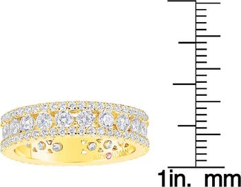 14K Gold CZ Modern Eternity Band
