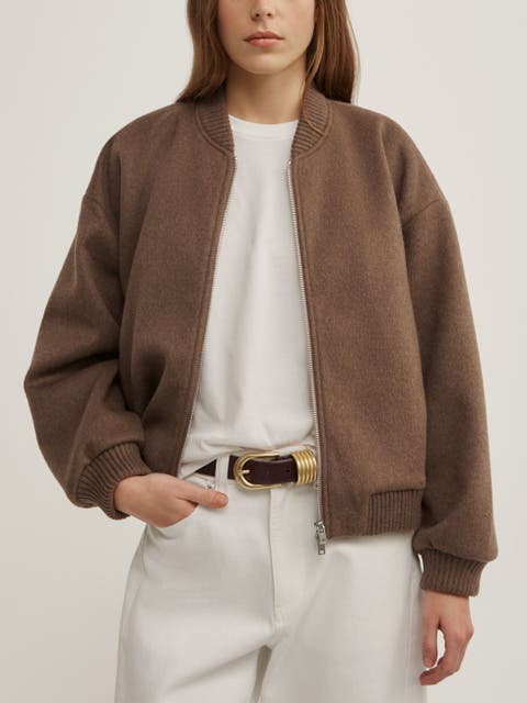 Felted Zip Bomber Jacket
