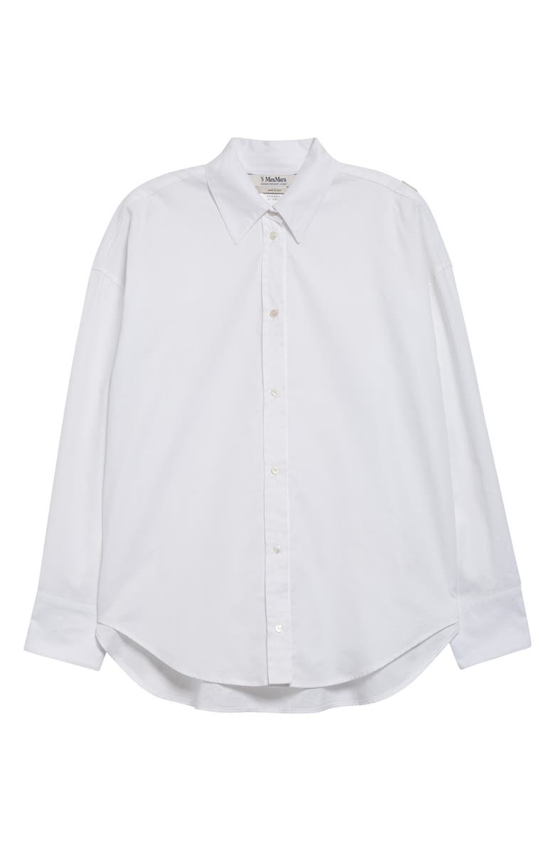 Max Mara Ateneo Button-Up Shirt, Alternate, color, White