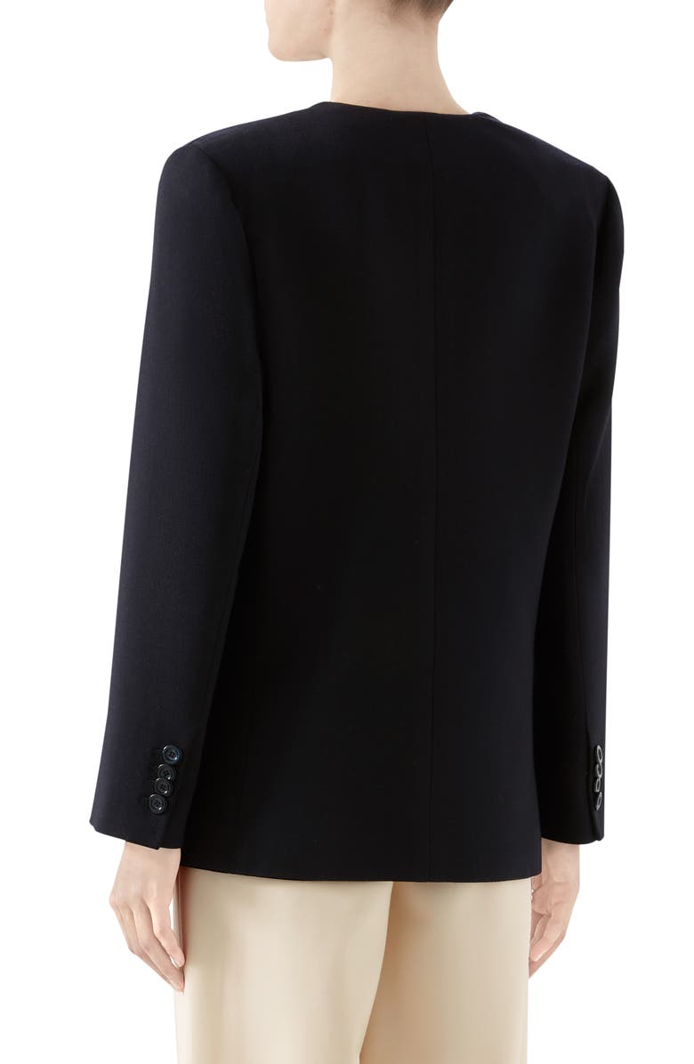 Gucci Wool Crepe Blazer, Alternate, color, 
