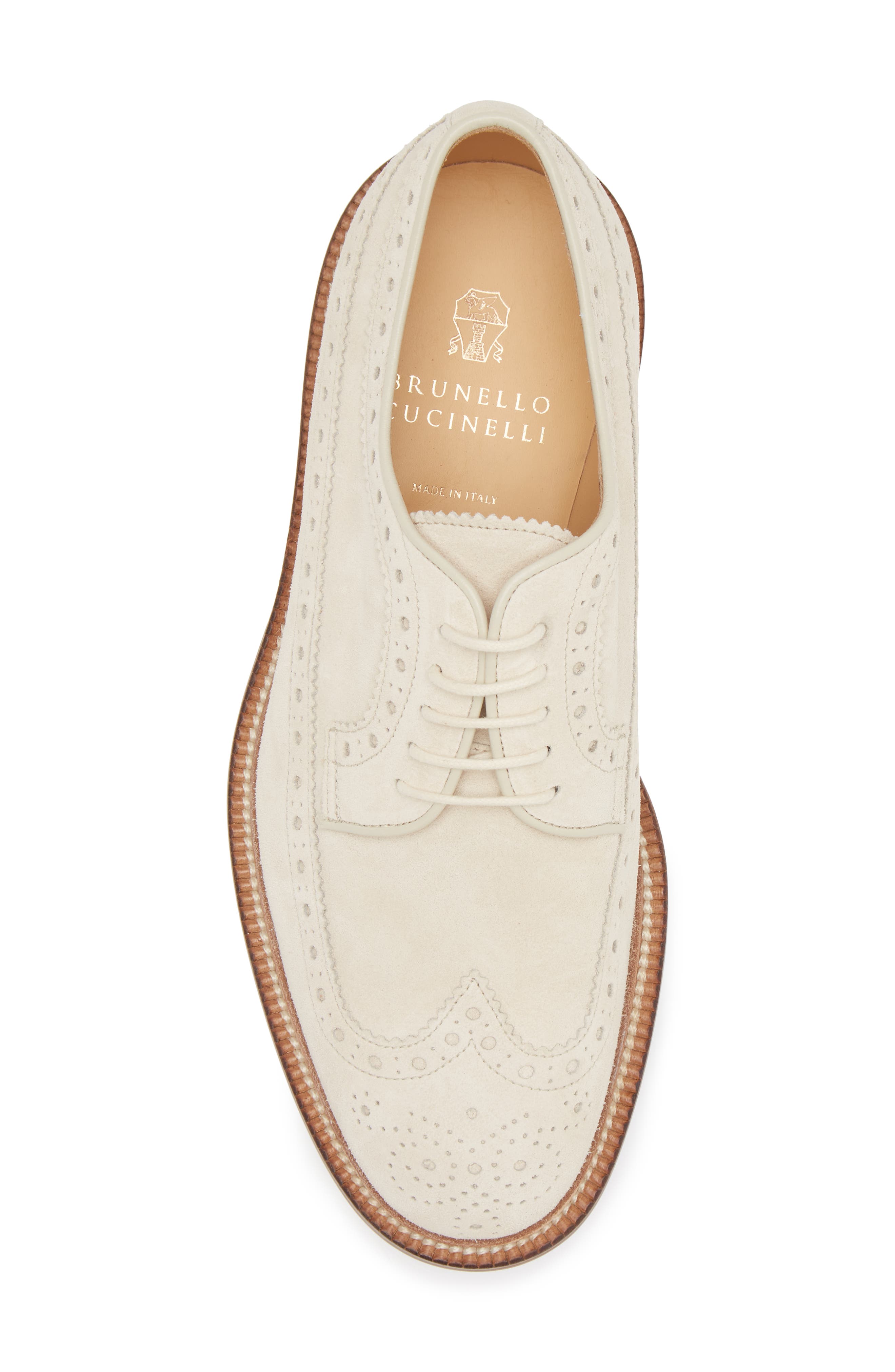 Brunello Cucinelli Longwing Derby, Alternate, color, Off White