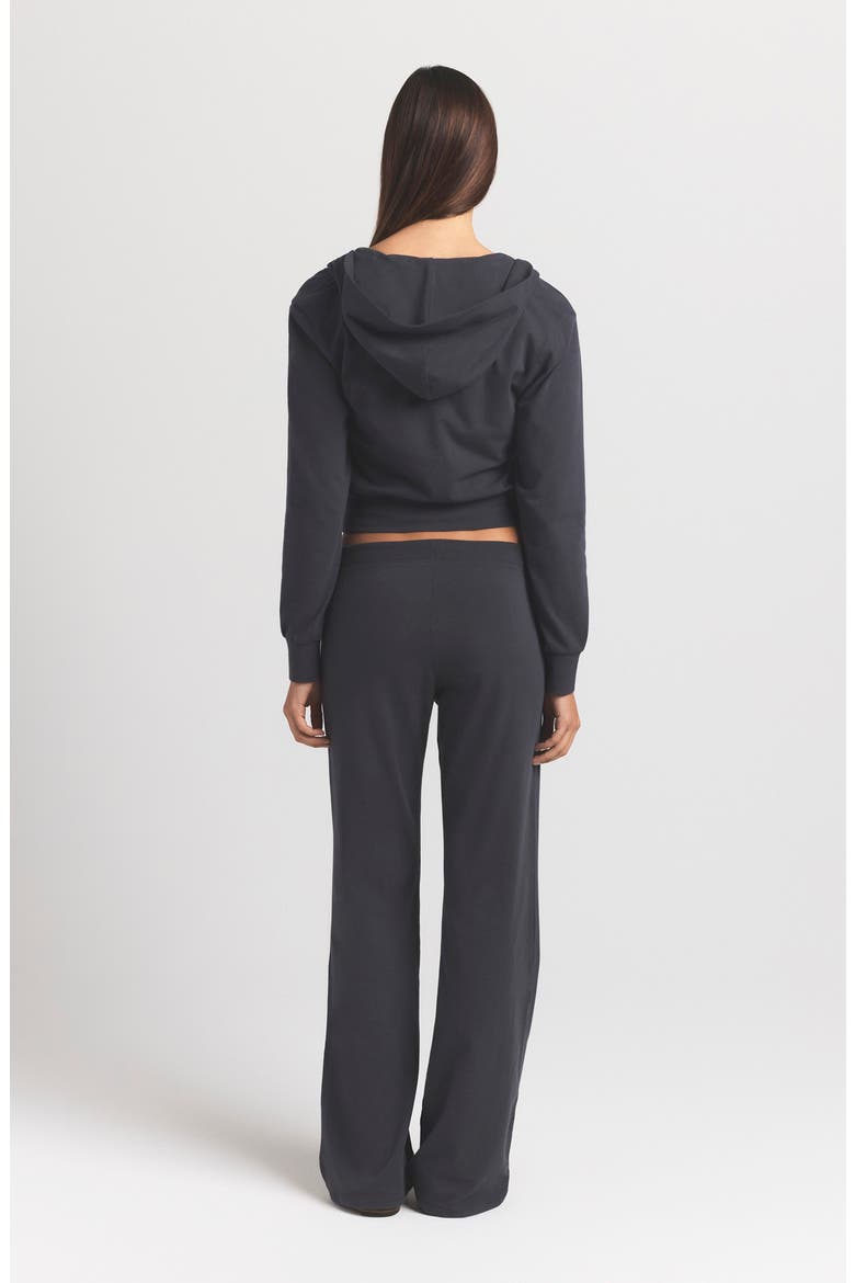 Cotton Jersey Zip-Up Hoodie, Alternate, color, SOOT