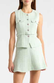 Kelson Belted Tweed Vest