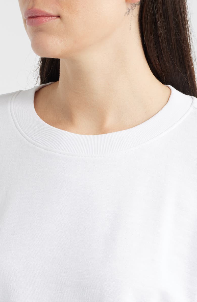 Eileen Fisher Organic Cotton Crop Sweatshirt, Alternate, color, White