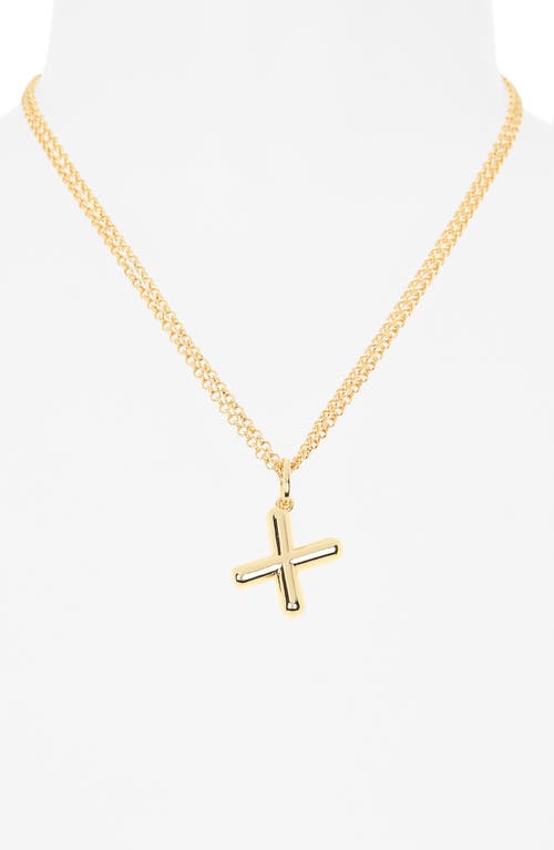Leith Lowercase Initial Bubble Pendant Necklace In Gold