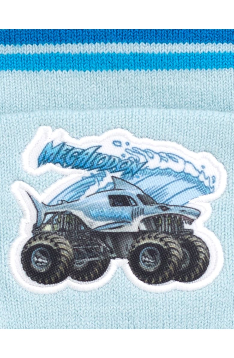 Monster Jam Knit Beanie Hat, Alternate, color, Megalodon Sky Blue