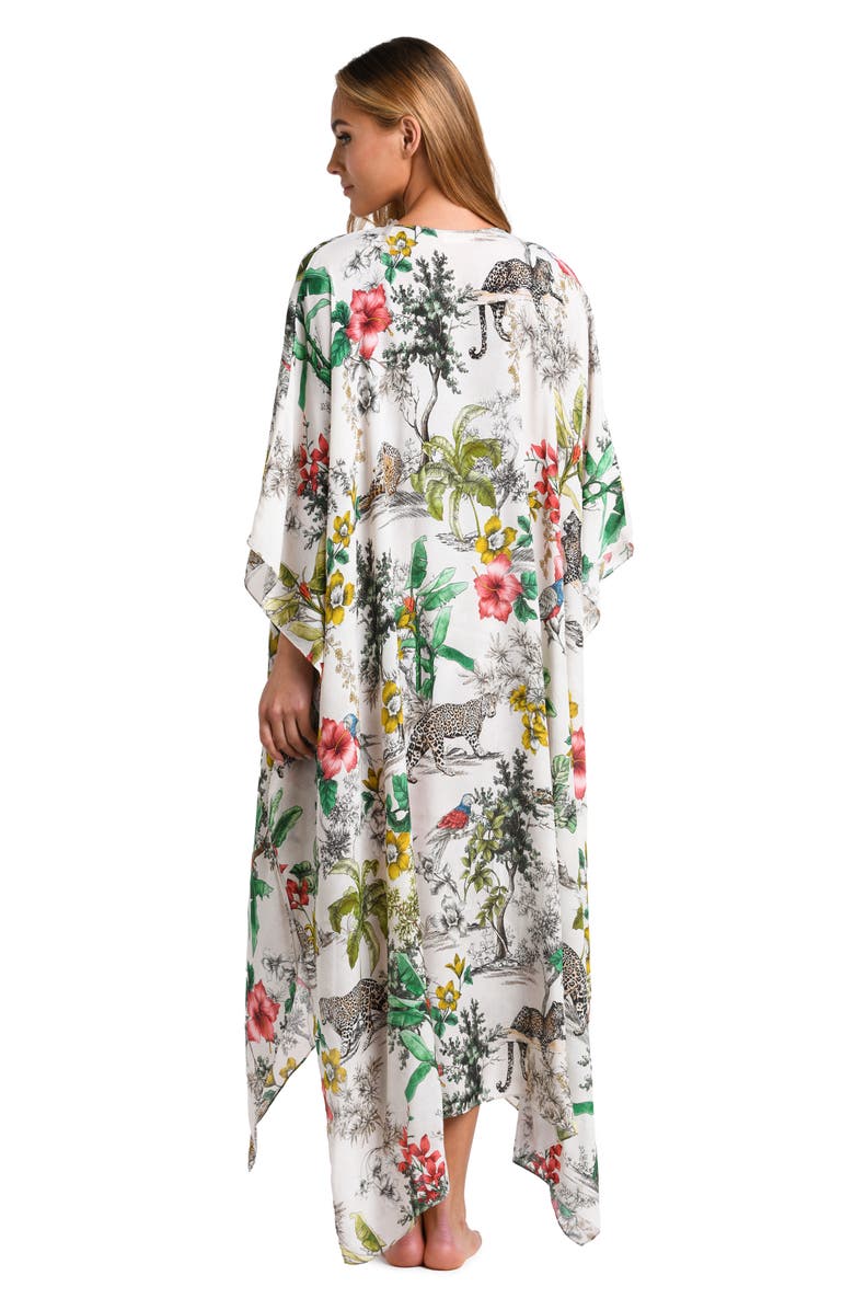 L'AGENCE Kara Jungle Cover-Up Maxi Duster, Alternate, color,