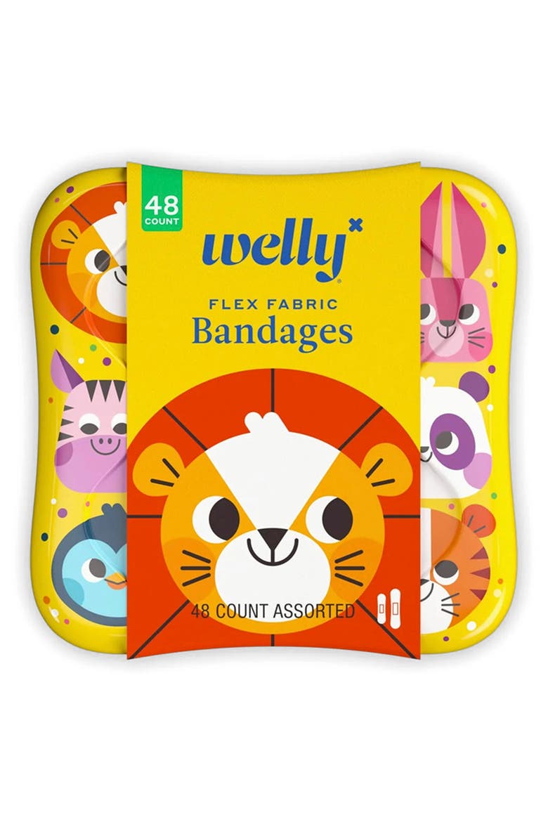 Flex Fabric Zoo Animals Bandages, Main, color, YELLOW