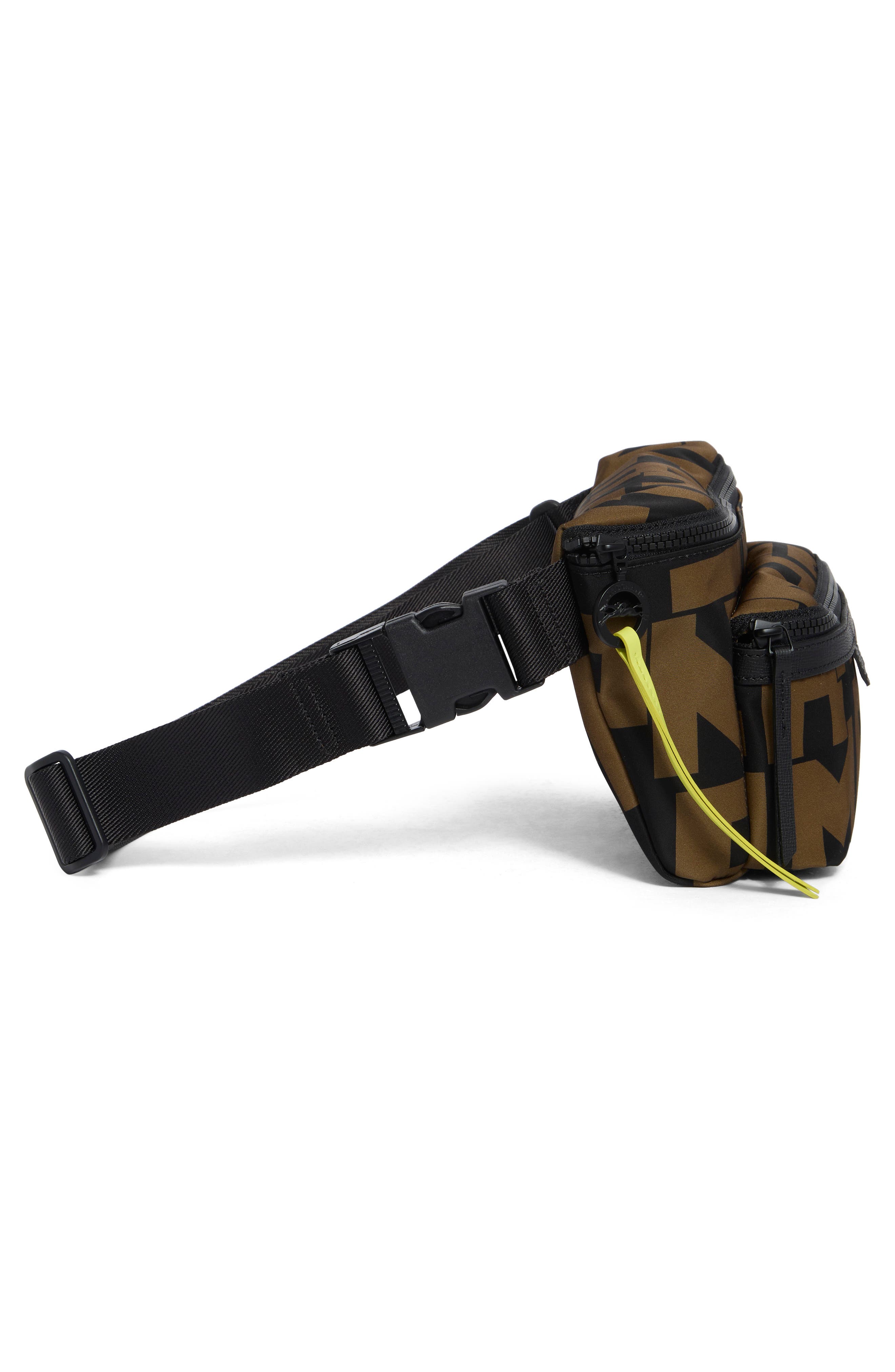 Longchamp Le Pliage Large Belt Bag, Alternate, color, Black/ Khaki