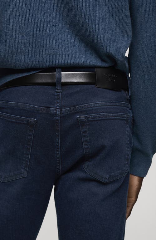 Mango Patrick Slim Fit Ultra Soft Touch Stretch Denim Jeans In Deep Dark Blue