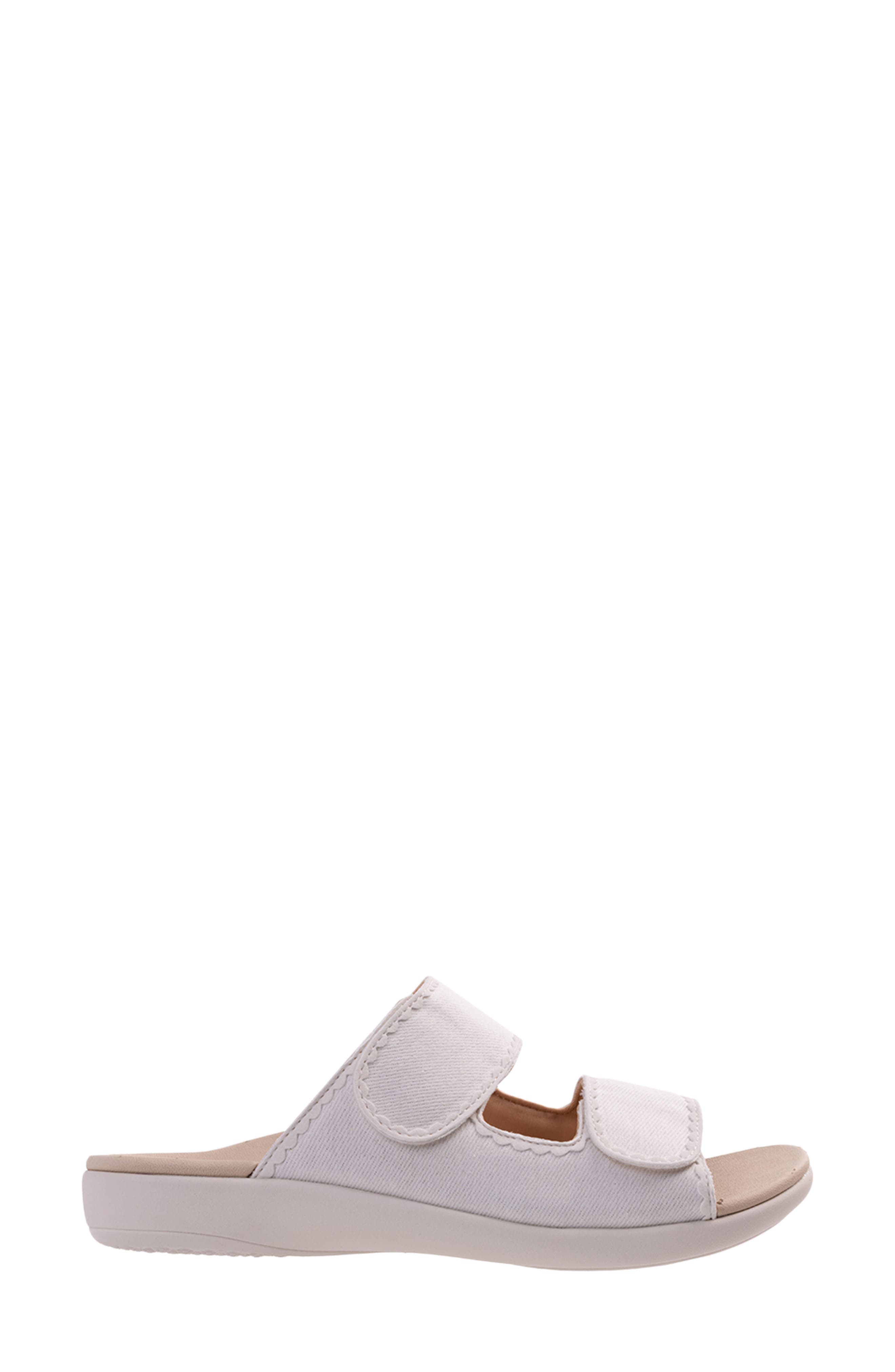 Roma Double Strap Slide Sandal, Alternate, color, WHITE