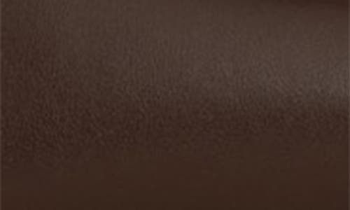 Shop Alaïa Small Le Click East/west Leather Shoulder Bag In Marron Fonce