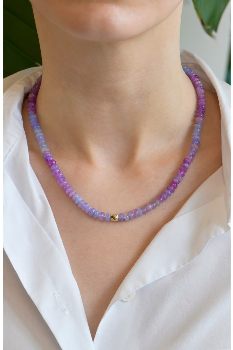 Boheme Hackmanite Beaded Necklace, Alternate, color, HACKMANITE/ 14K YELLOW GOLD