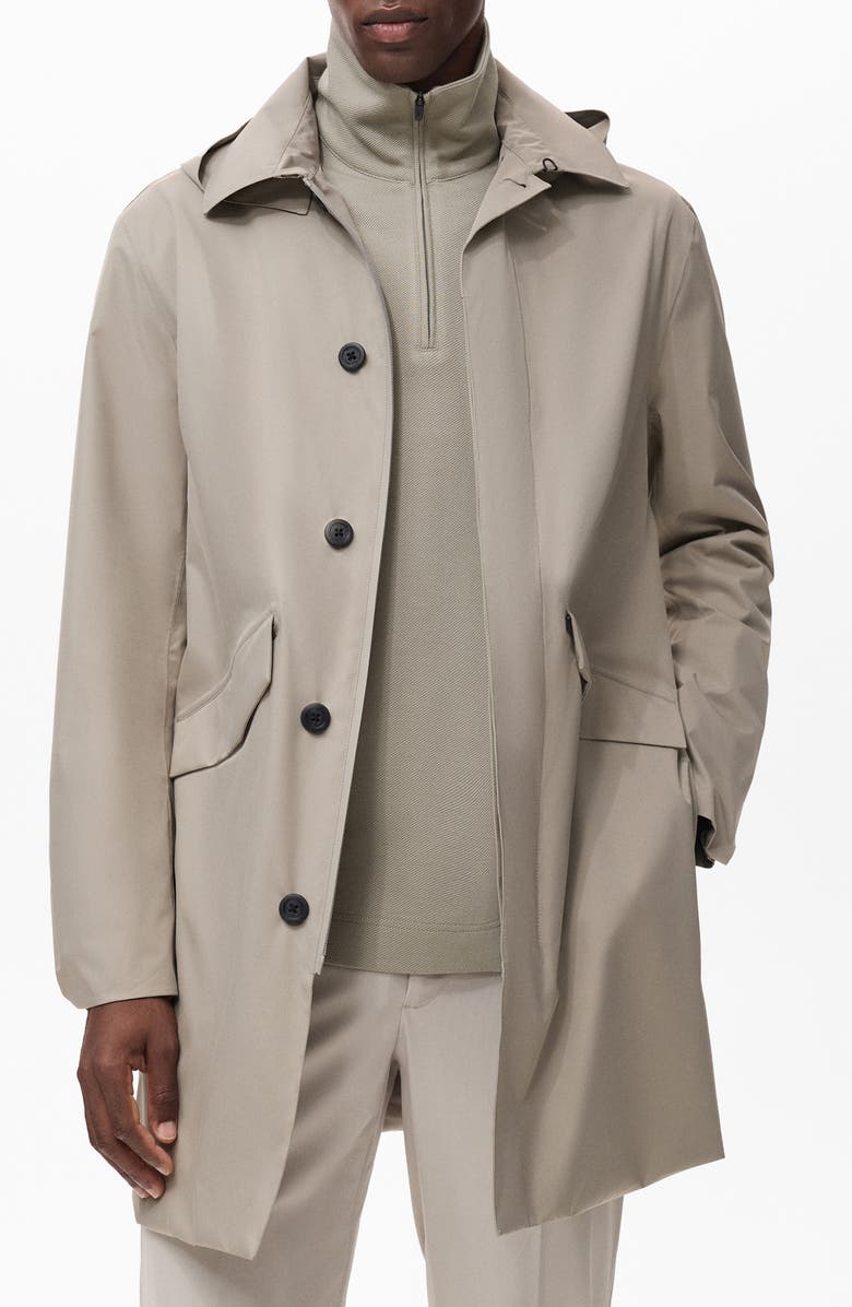 MANGO Waterproof Thermolite<sup>®</sup> Barn Jacket, Main, color, Ice Grey