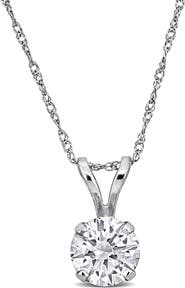 Julianna B. Lab-Grown Diamond Solitaire Necklace 14k Gold
