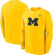 Jordan Brand Men's Jordan Brand Maize Michigan Wolverines Primetime Fleece Pullover Sweatshirt