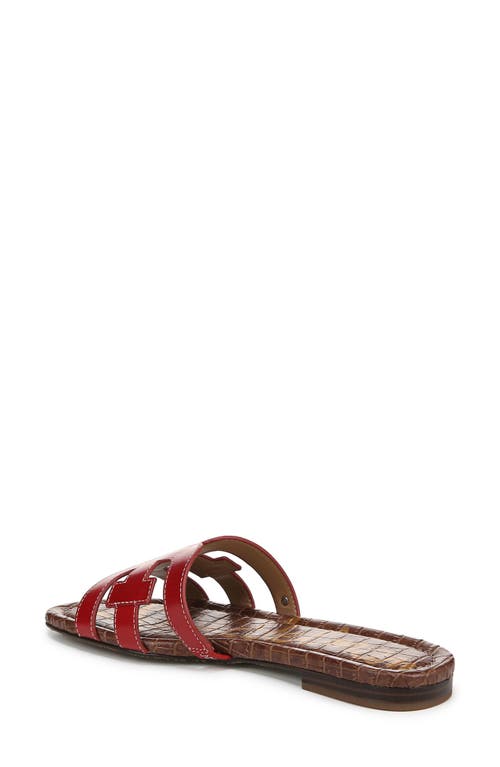 Sam Edelman Bay Slide Sandal Summer Red Leather In Summer Red