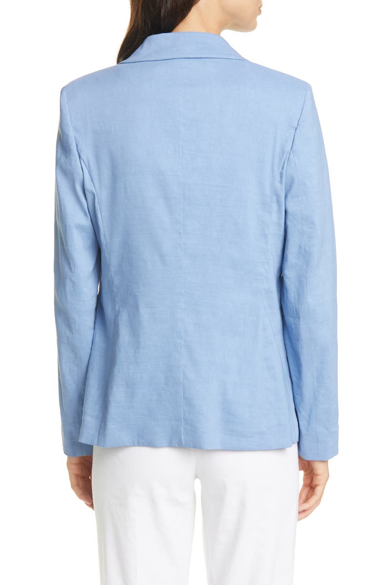SEVENTY VENEZIA Seventy Front Button Linen Blend Jacket, Alternate, color,