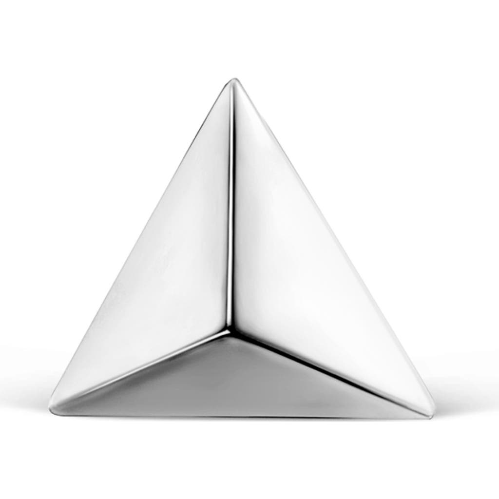 MARIA TASH MARIA TASH FACETED TRIANGLE SINGLE THREADED STUD EARRING