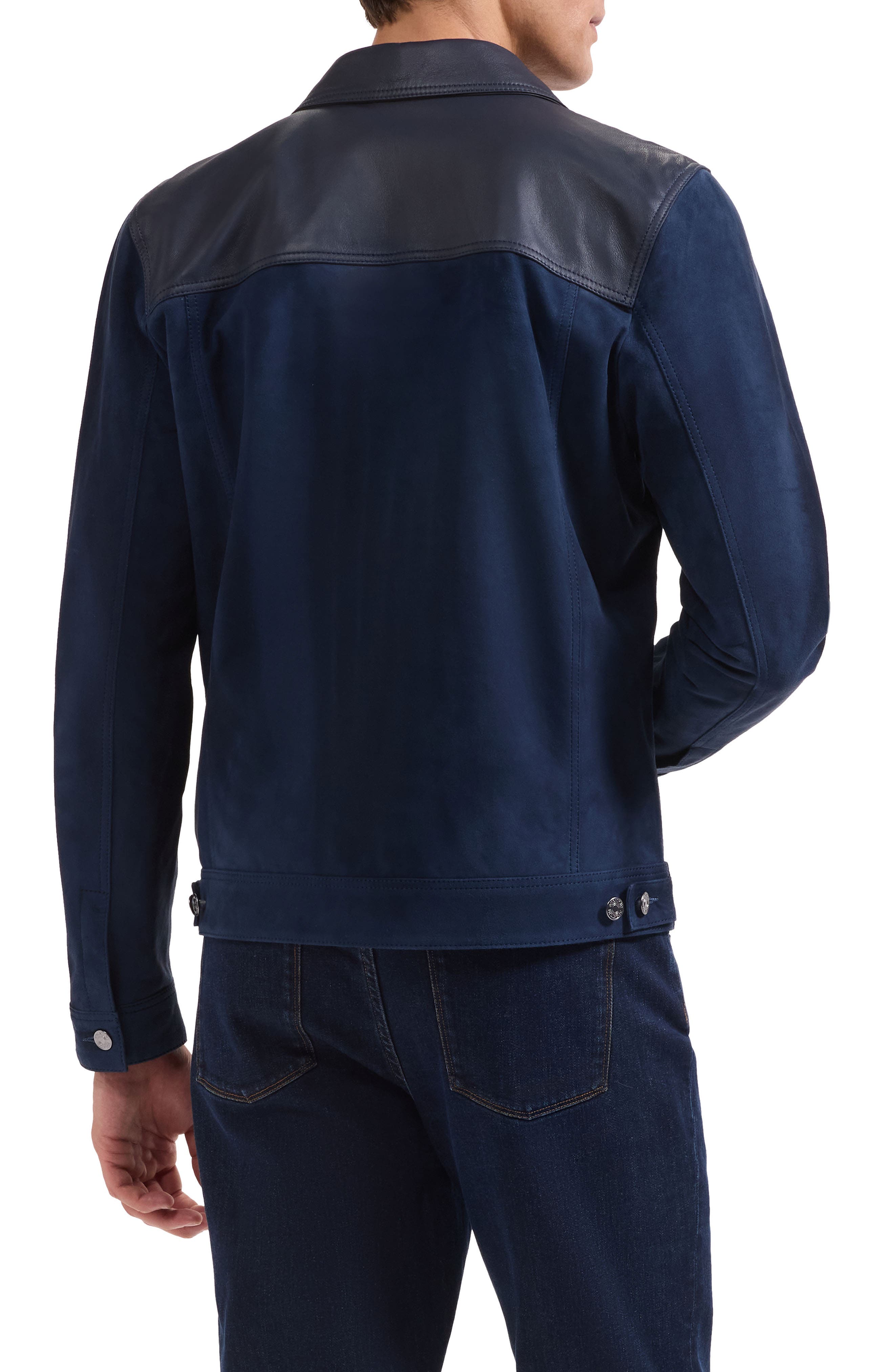 Hybrid Leather Trucker Jacket - image 2