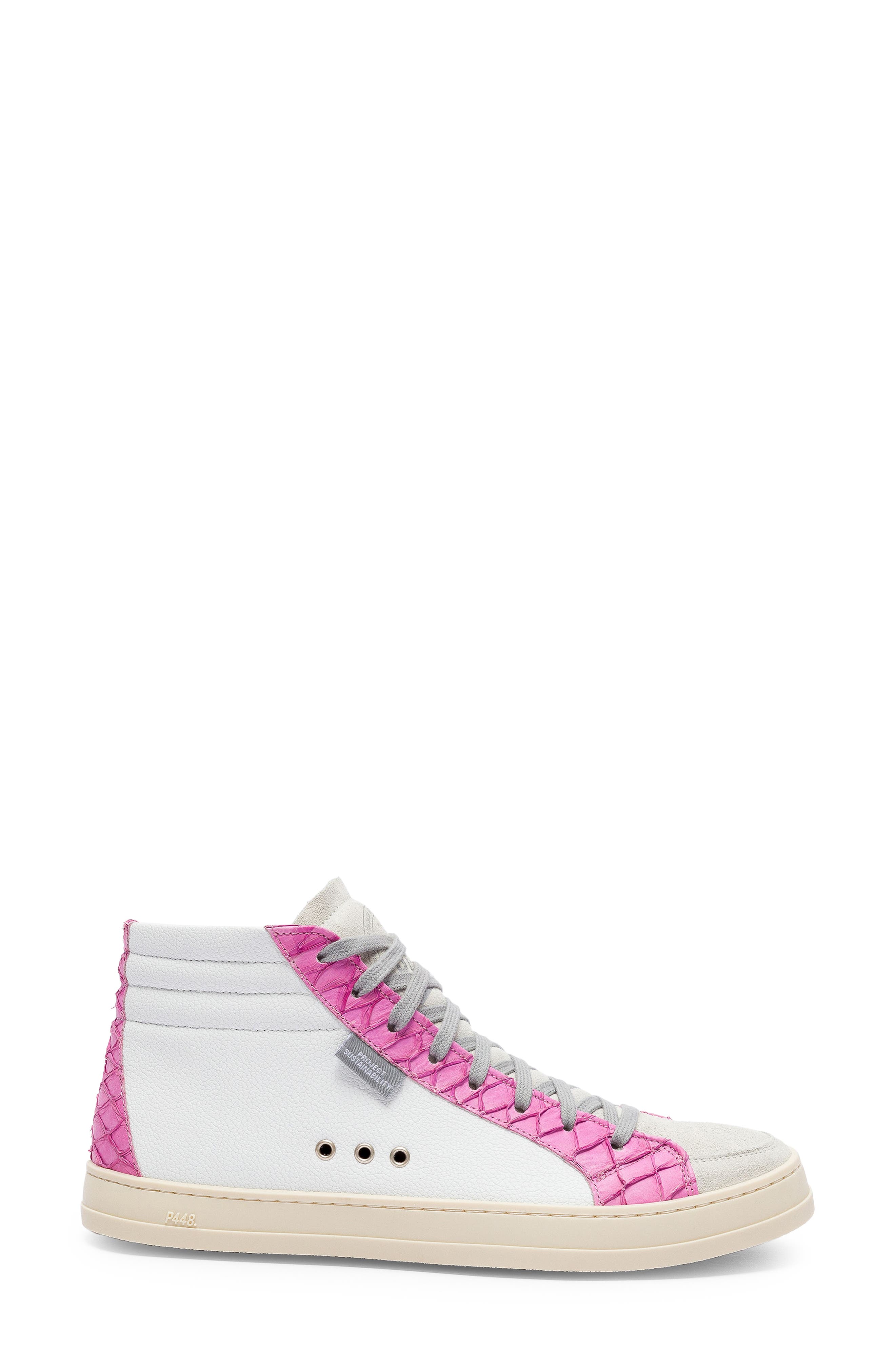 P448 Project Sustainability Skate High Top Sneaker, Alternate, color, New Pink