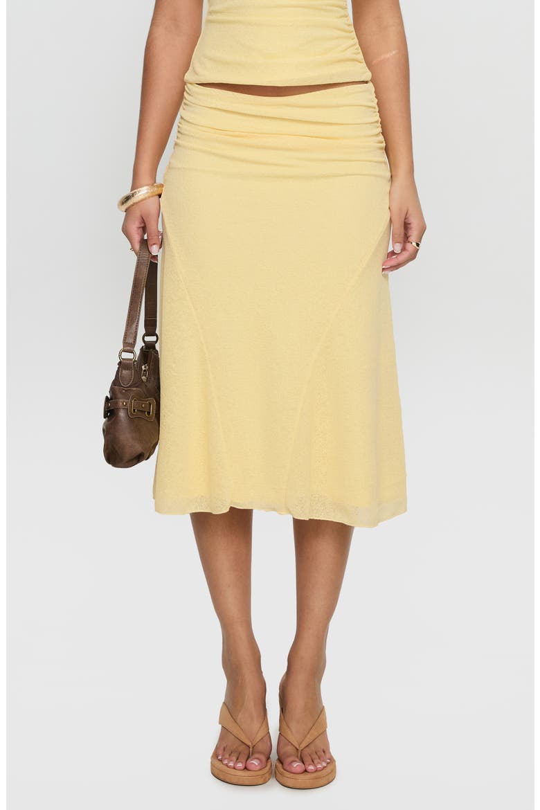 Zylen Textured Camisole & Skirt Set, Main, color, YELLOW