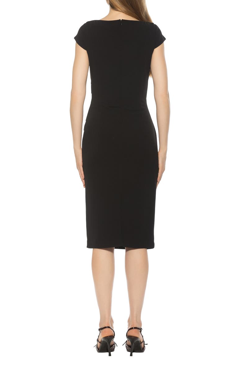 Alexia Admor Nyx Cap Sleeve Sheath Dress, Alternate, color, Black