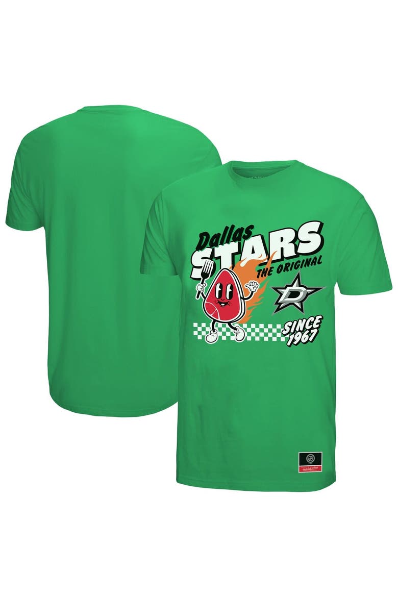 Men's Mitchell & Ness Kelly Green Dallas Stars Local Food T-Shirt, Main, color, Kelly Green