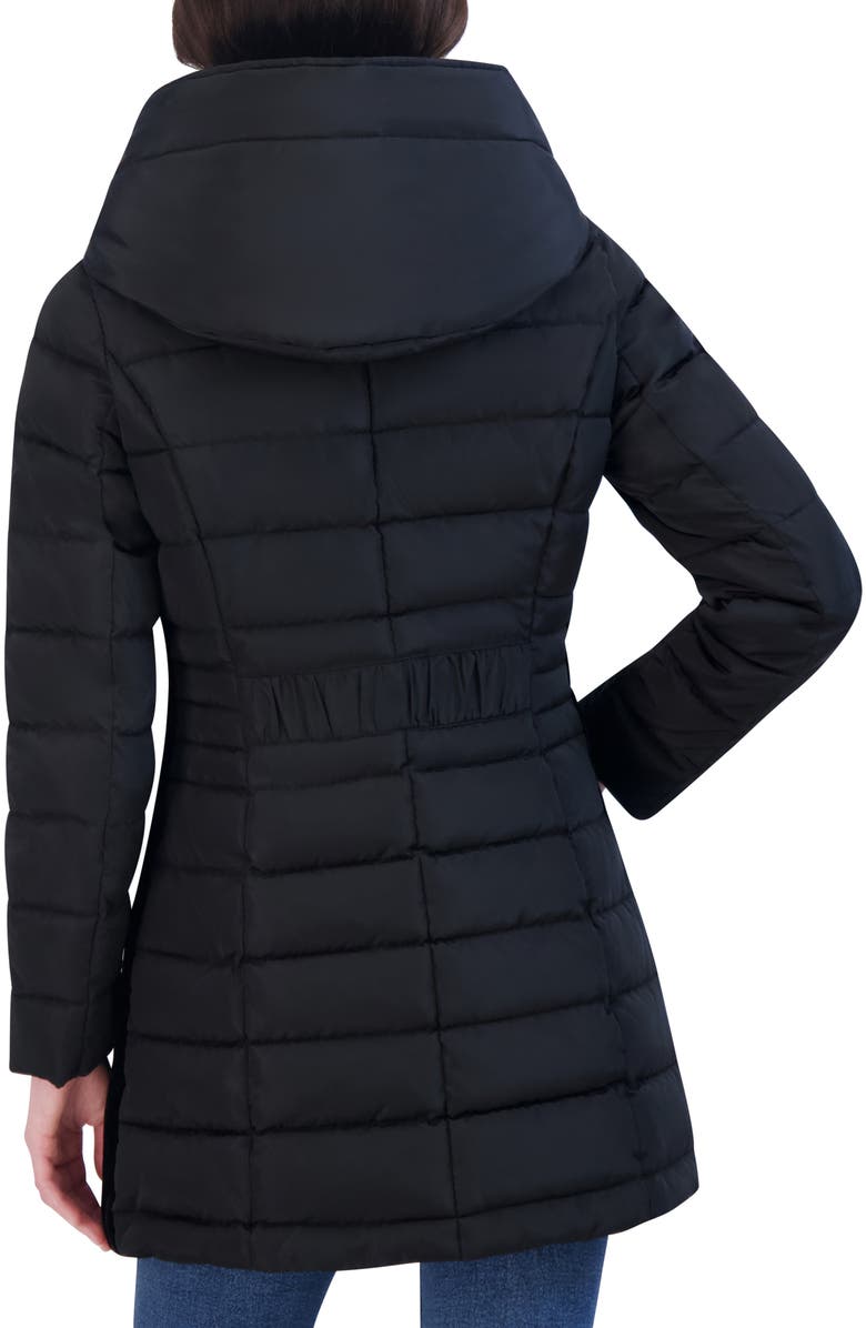 Laundry by Shelli Segal Quarter Bibbed Puffer Jacket, Alternate, color, Black