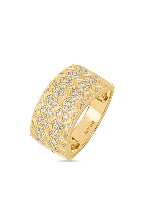 18K Cleo Diamond Wide Ring