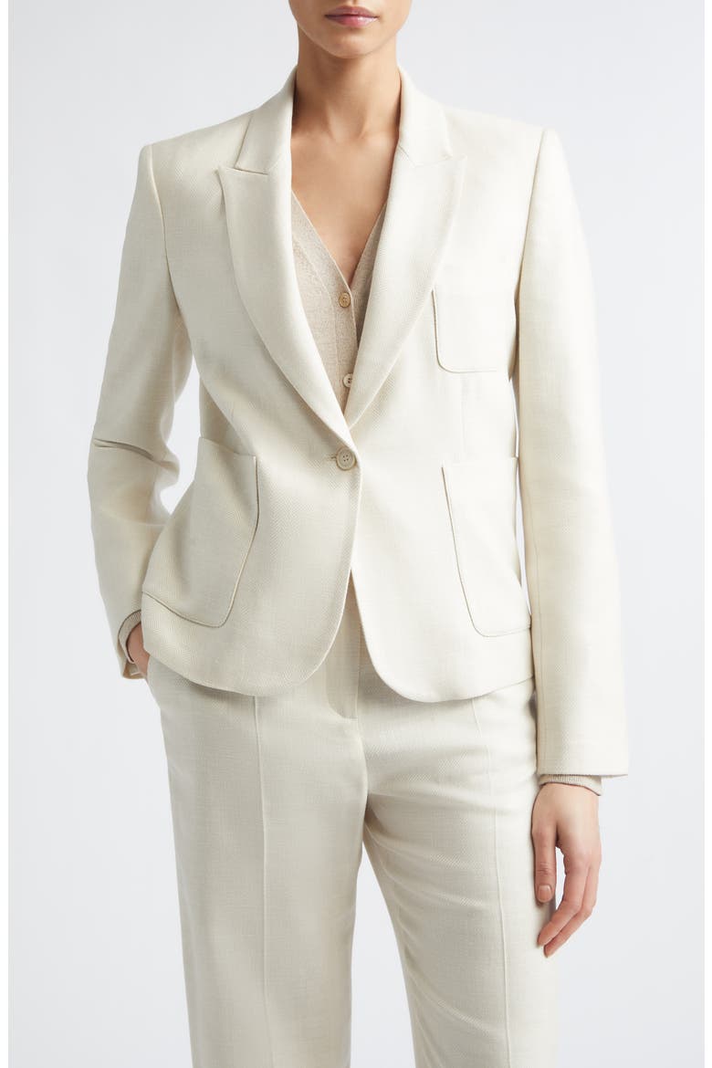 Herringbone Wool Blend Jacket, Main, color, 00 IVORY