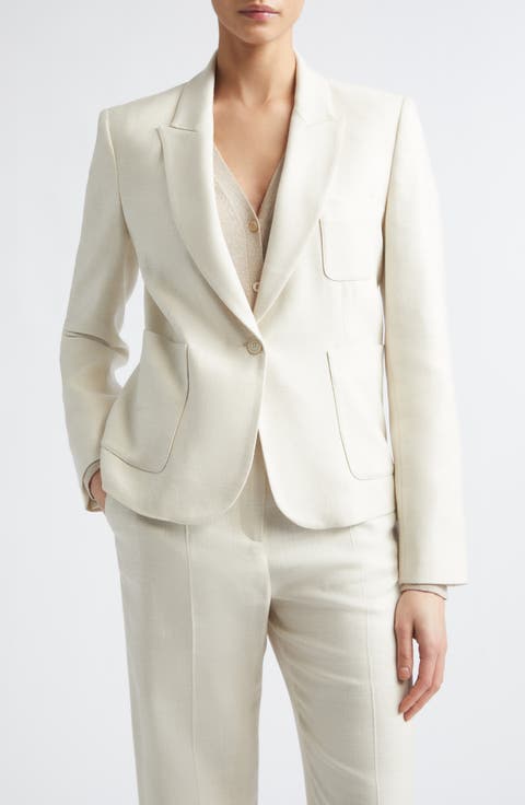 Herringbone Wool Blend Jacket