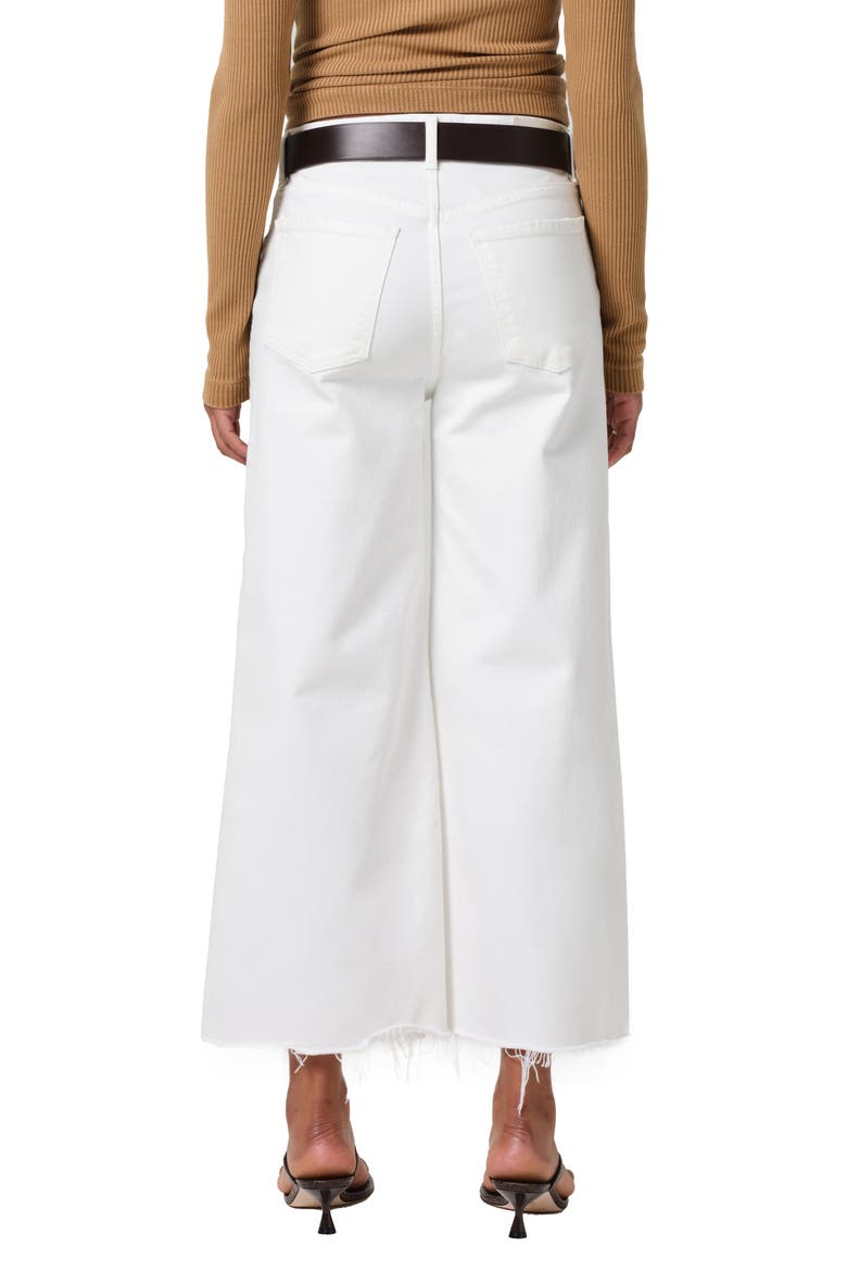 Lyra Raw Hem High Waist Crop Wide Leg Jeans, Alternate, color, SOFT WHITE