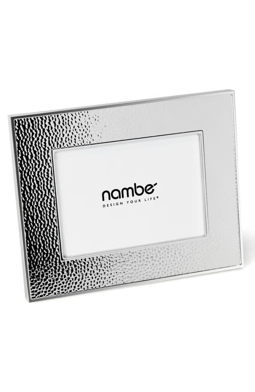 Nambe Nambé Hammered 5 X 7-inch Picture Frame In Silver