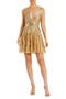 Embellished Sleeveless V Neck A Line Cocktail Dress
