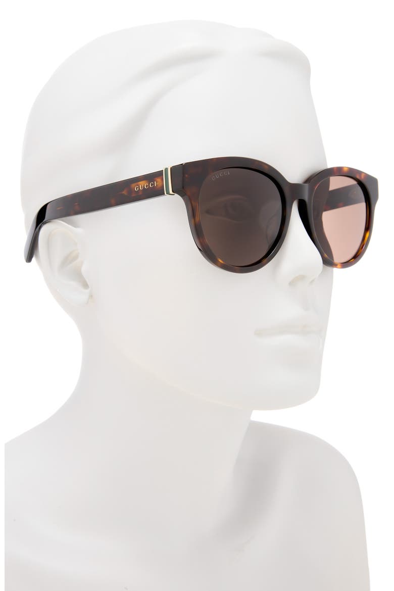 53mm Novelty Round Sunglasses, Alternate, color, HAVANA HAVANA BROWN