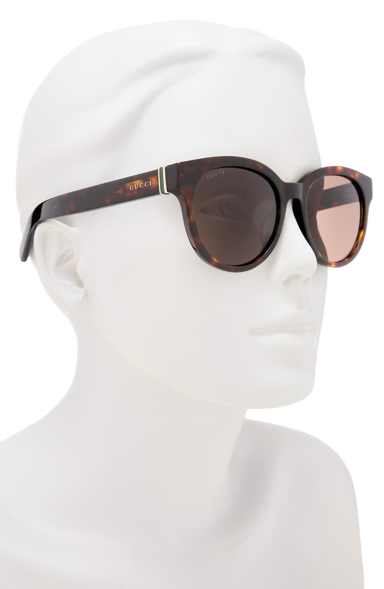 Gucci 53mm Novelty Round Sunglasses, Alternate, color, Havana Havana Brown