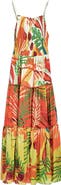 Desigual Smocked Bodice Tiered Maxi Cover-Up Sundress