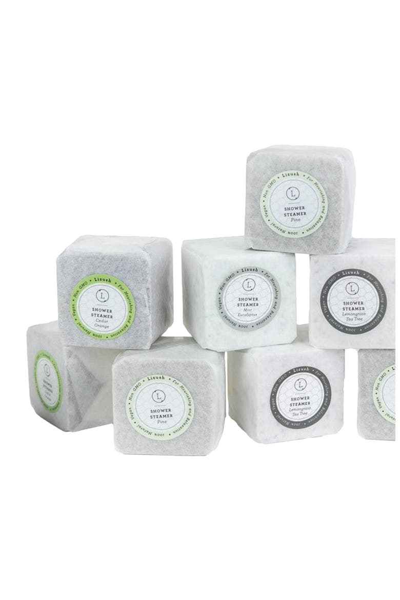 Earthy Shower Steamer Gift Set, 5 Refreshing Shower Steamers for Men & Women, Main, color, White with pastel labels