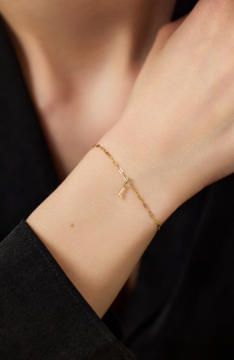 Ana Luisa Gold Charm Letter Bracelet, Alternate, color,