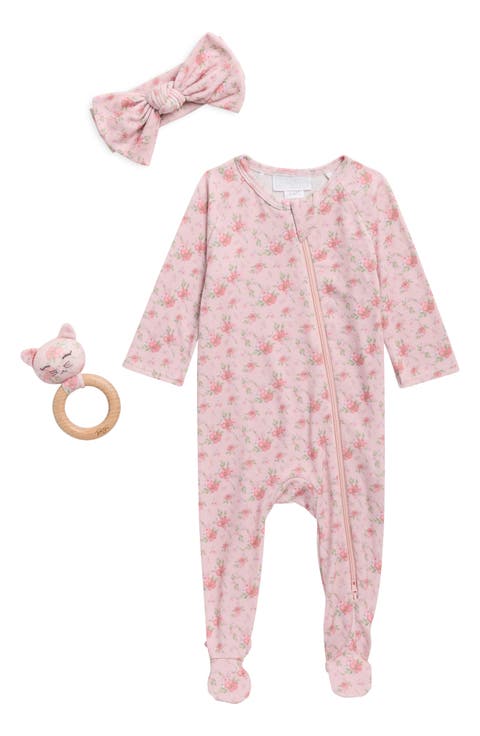 Ditsy Floral Footie & Headband Set