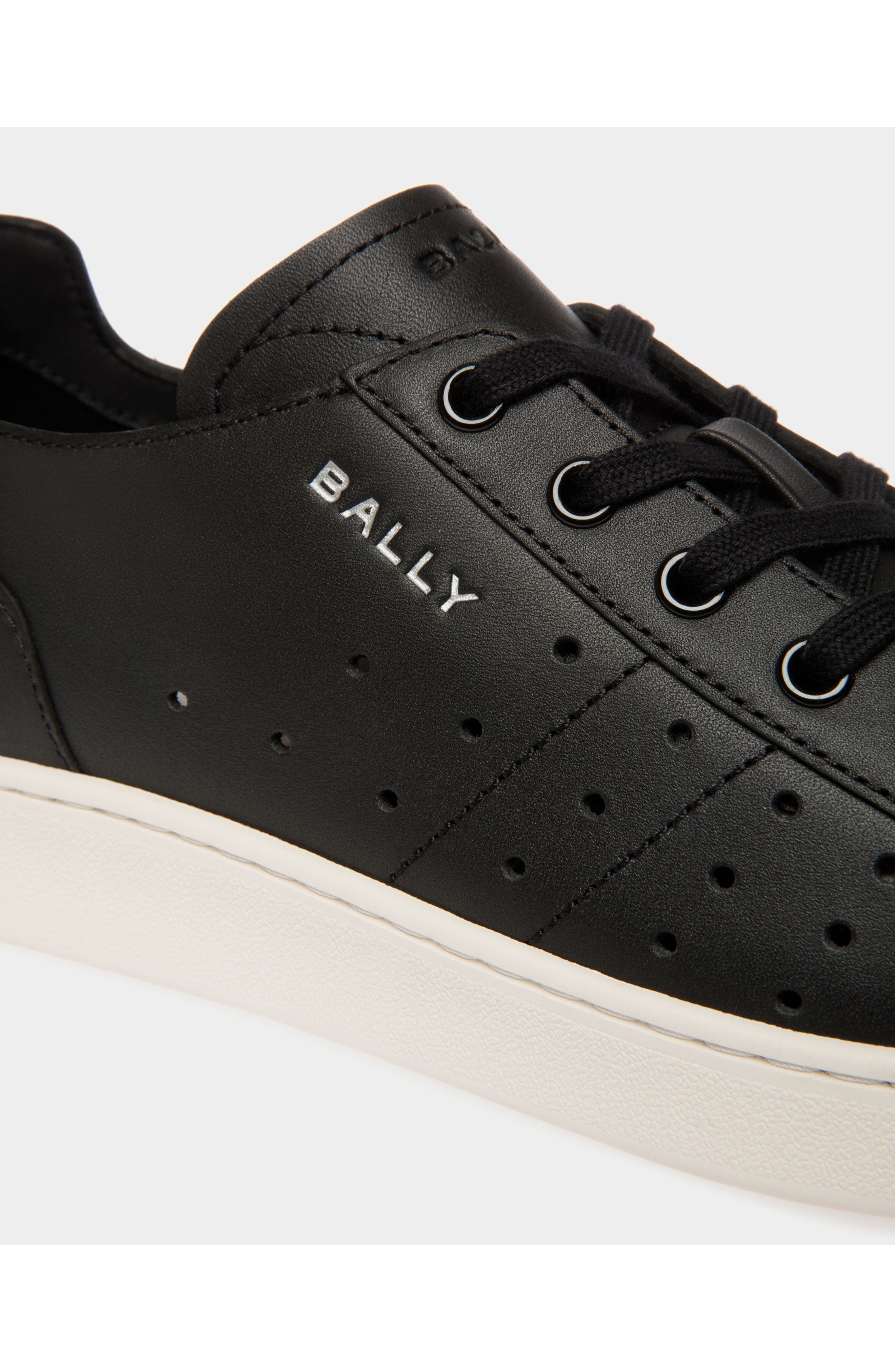 Bally Leather Tennis Sneaker, Alternate, color, 