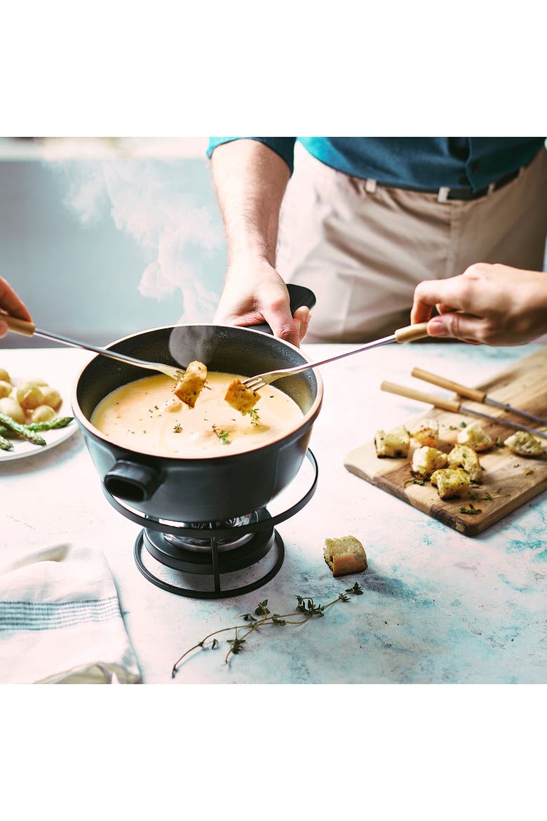 Flame Fondue Set, 2.6 Quart, Alternate, color, Charcoal