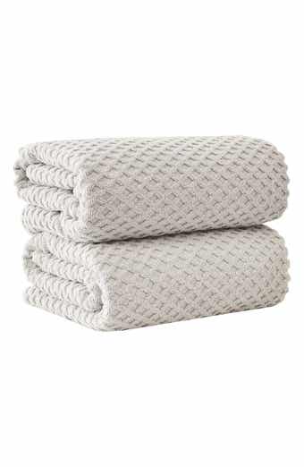 Diamond Waffle Textured 2-Piece Bath Sheet Set