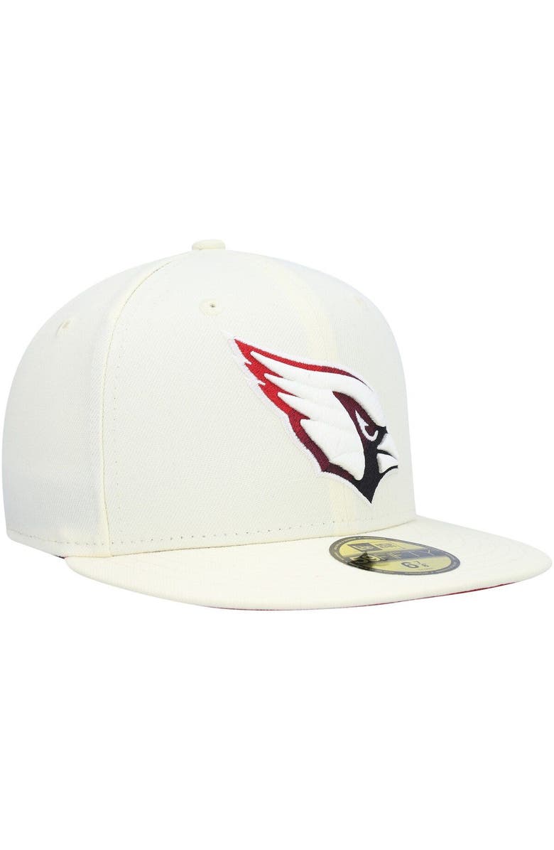 New Era Men's New Era Cream Arizona Cardinals Chrome Color Dim 59FIFTY Fitted Hat, Alternate, color, 