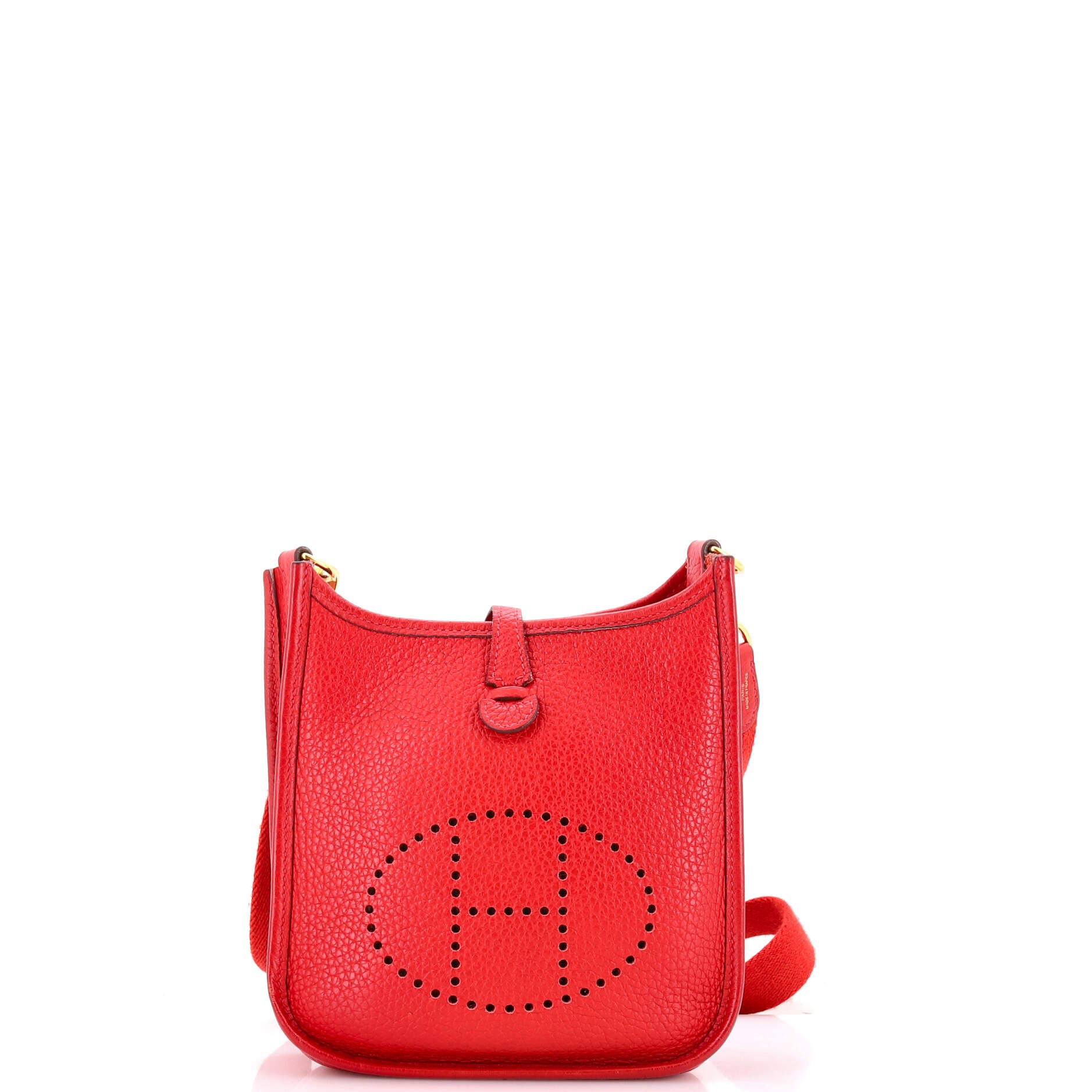 Pre-Owned Hermes Evelyne Bag Gen III Clemence TPM, Main, color, Rouge Vif