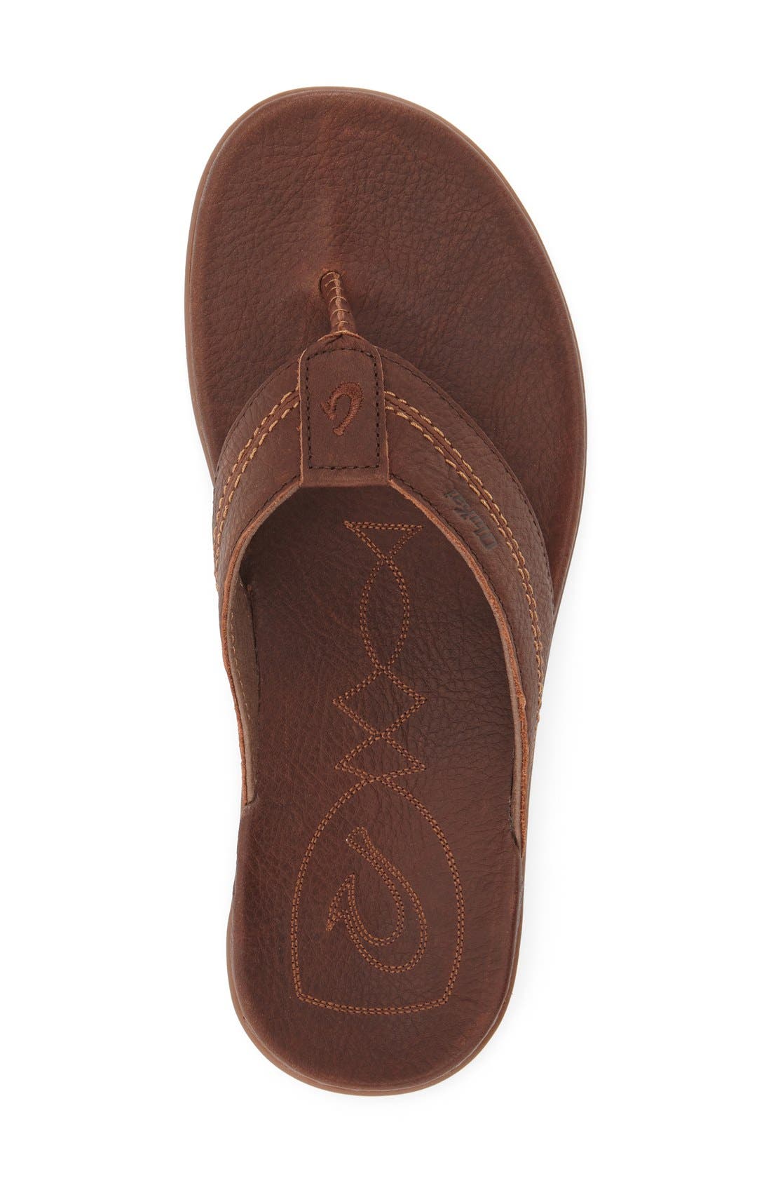 OluKai 'Mohalu' Flip Flop, Alternate, color, Teak/ Teak