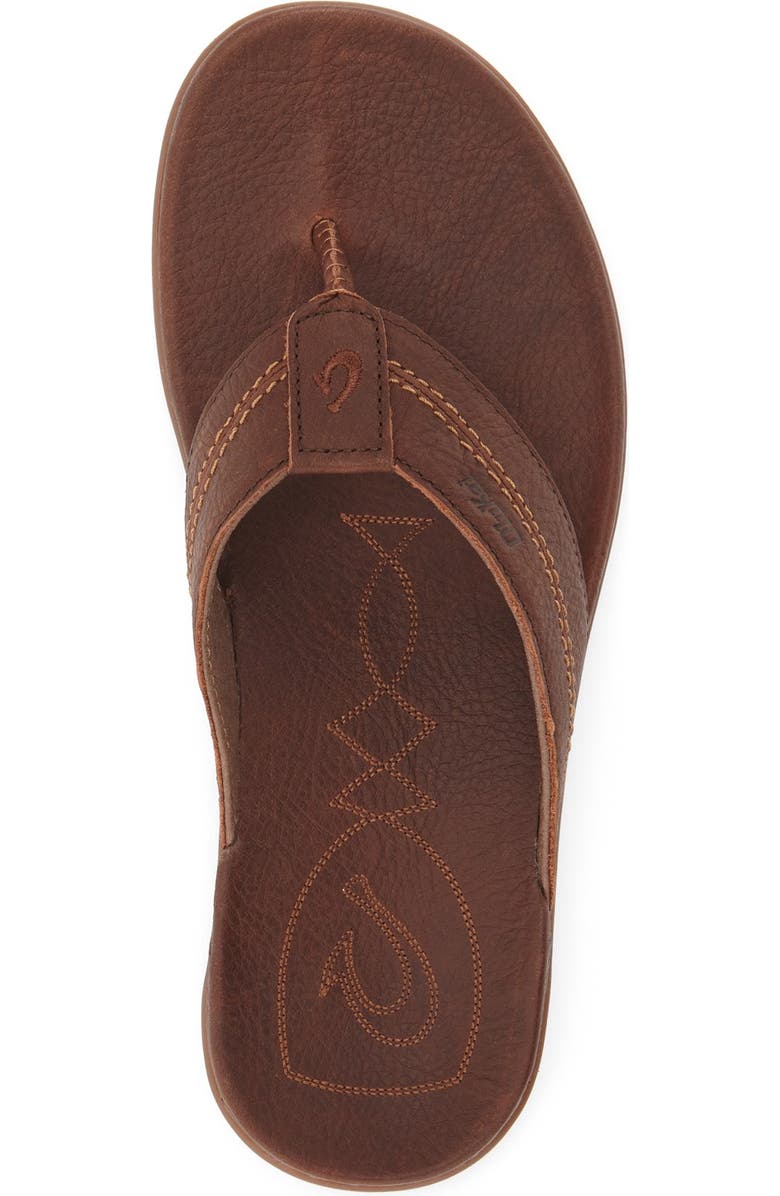 OluKai 'Mohalu' Flip Flop, Alternate, color, Teak/ Teak