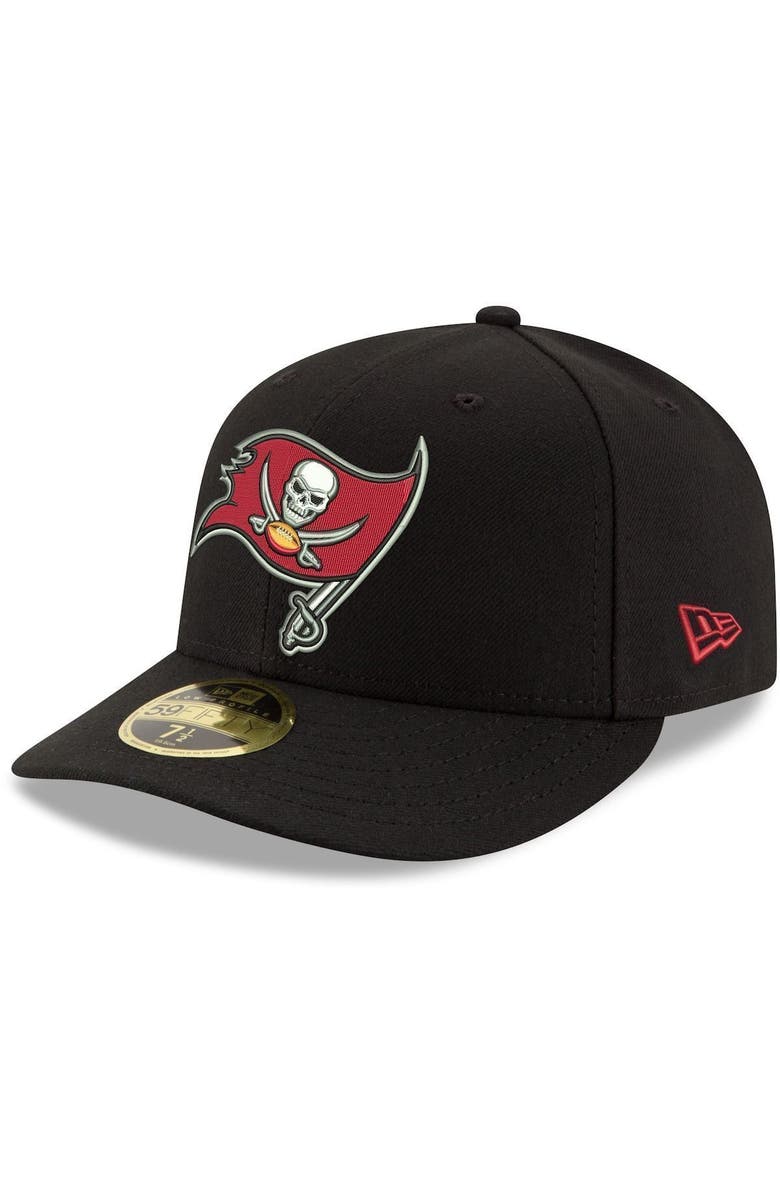 New Era Men's New Era Black Tampa Bay Buccaneers Omaha Low Profile 59FIFTY Fitted Team Hat, Main, color, 