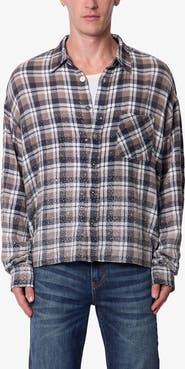 mnml Rhinestone Flannel Shirt